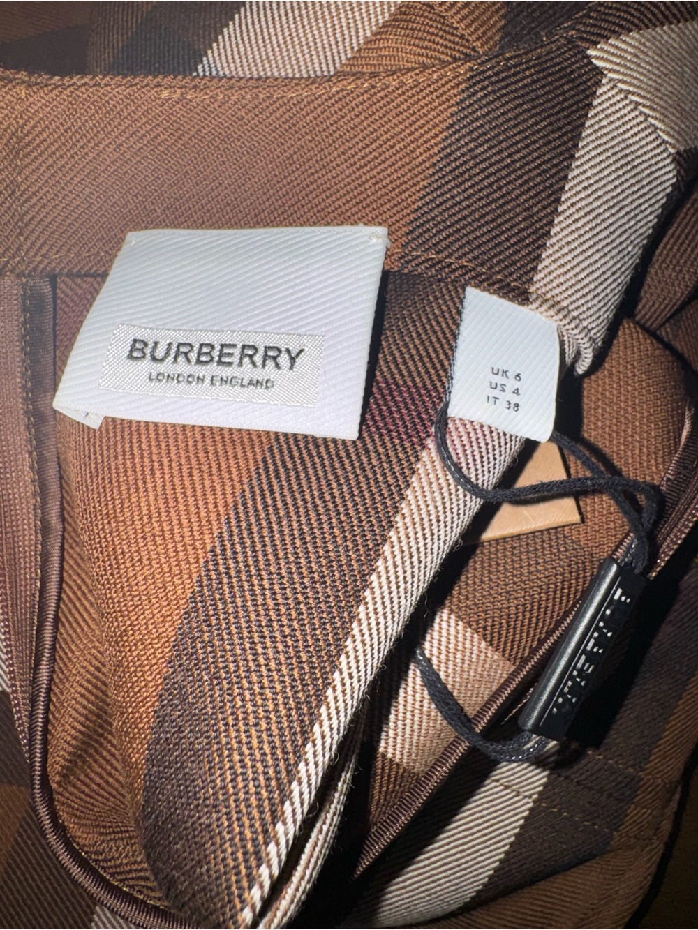 Burberry Dark Birch Brown Check Sleeveless Sheath Dress - Picture 5 of 8